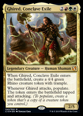 exile commander conclave c19 mtg genesis primal cards edh magic commanders populate deck enters battlefield upgrading draftsim oracle text decks