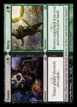 golgari split card down dirty