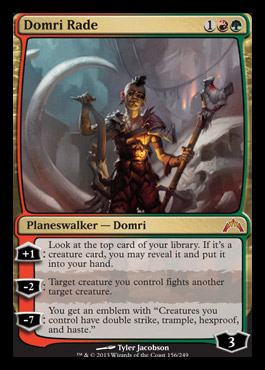 domri rade gruul planeswalker mythic gatecrash spoiler