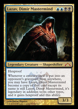 lazav dimir mastermind mythic guild leader gatecrash spoiler