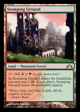 stomping ground gruul shockland gatecrash spoiler