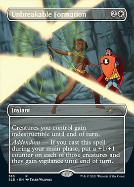mythicspoiler superdrop scryfall dnd annunciati cofanetti inediti realms wizards unbreakable foil pasteable carte powned sld