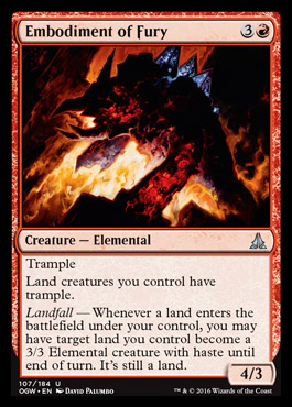 Embodiment of Fury | OATH OF THE GATEWATCH MTG Visual Spoiler
